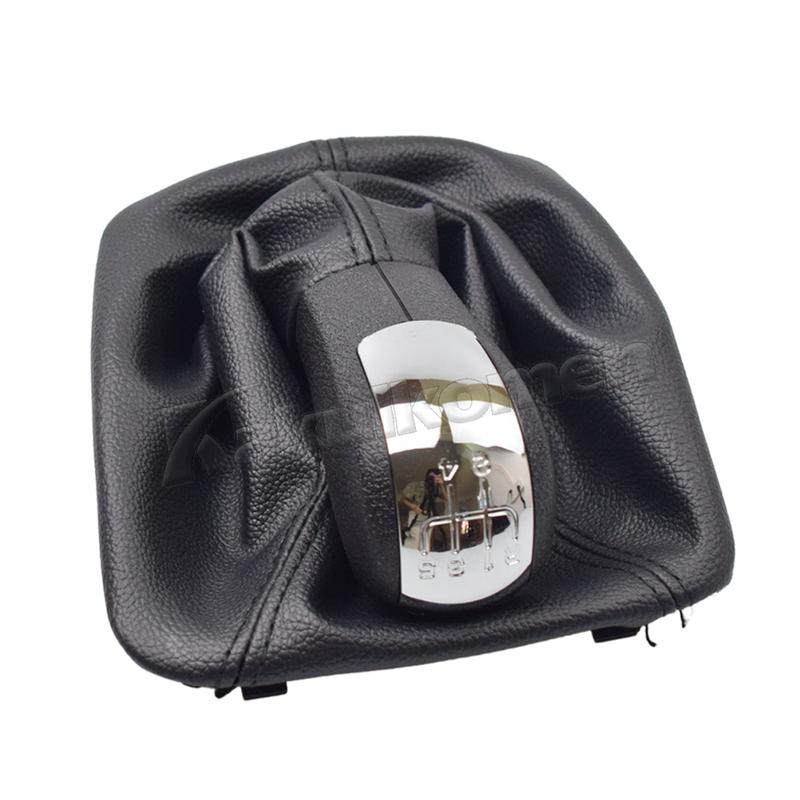 Car Gear Shift Knob 5 Speed For Skoda Octavia 2004 2005 2006 2007 2008 2009 2010 2011 2012 Auto Gear Shift Collars Leather Boot