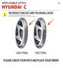 5 7 Buttons Zinc Alloy + Silicone Car Key Case Cover For Hyundai Kona Ev Grandeur GN7 IONIQ 6 2025 2025 Remote Key Protect Shell