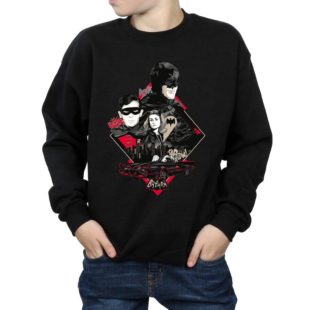 DC Comics Boys Batman TV Series Character Skyline Sweatshirt