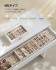 SONGMICS Schmuck Große Kapazität Zubehör 4-stöckig Stapelbar Armbandaufbewahrung Schmuckschatulle mit Glas Tag Weiß JBC164W01 Schachtel, Etui, Einsätze, Halskette,