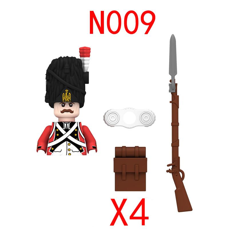 Napoleonic War Military Building Blocks Mini Bricks Figures Gifts Weapons Funs Equipments Russian France UK Italy Solider Toys