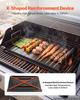 Carbon Steel Griddle 63x41 cm Flat Top Pre-Seasoned Plate Handle, for BBQ Eggs Burger, Even Heat Distribution, Non-Stick Portable Rectangular Family
