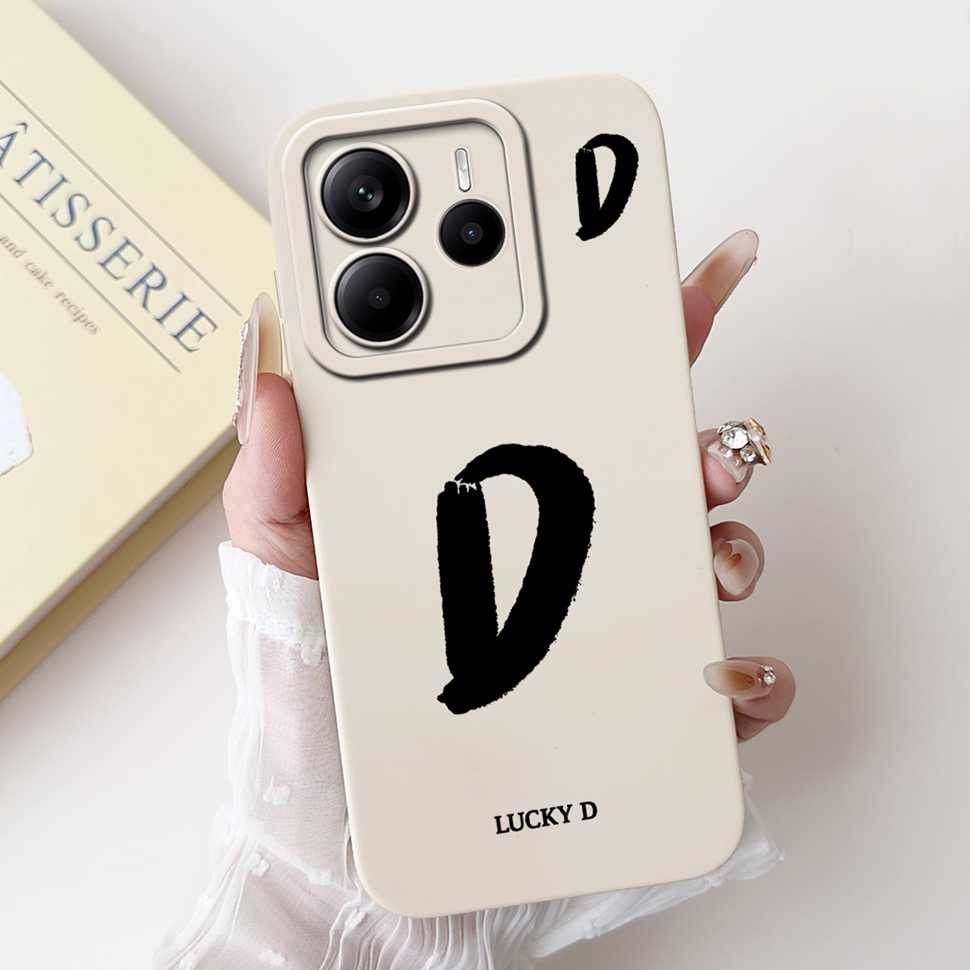 Case For Redmi Note 14 4G 5G Luxury Letters Covers Soft Silicone Phone Case For Xiaomi Redmi Note 14 Note14 5G Back Cover Fundas