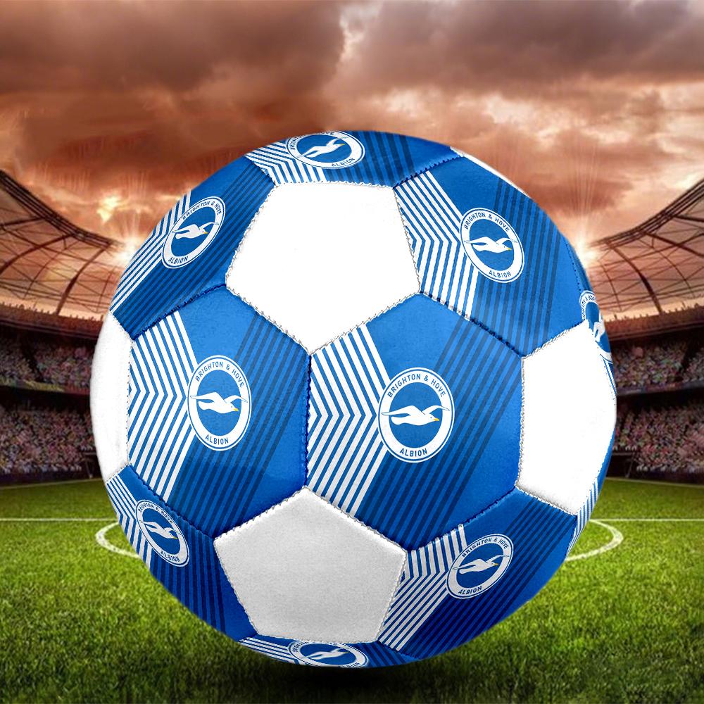 Pallone da Calcio Brighton FC, colorato, adatto a tutte le età, cucito a macchina, materiale PVC, qualità da competizione, durevole e ad alto rimbalzo