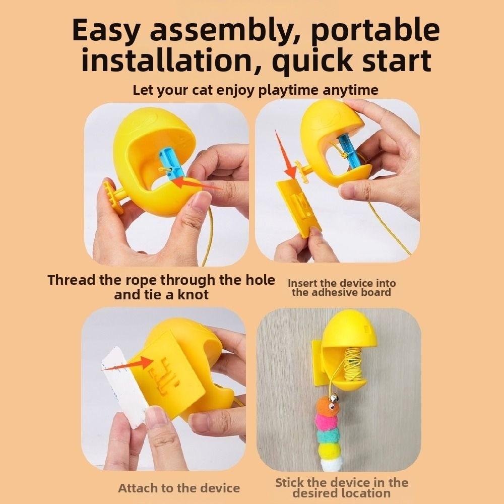 Creative Electric Door Hanging Toy Automatic Lifting Funny Elastic Rope Pet Toy Pet Self Play Rechargeable