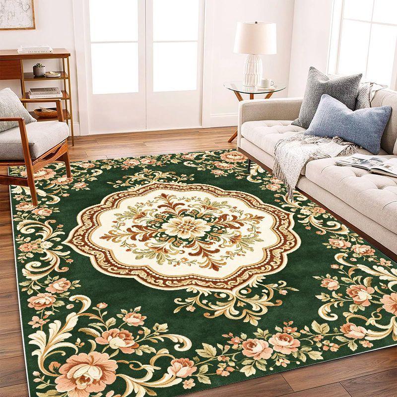Retro French Countryside Area Rug Waterproof Non Slip Floor Carpet for Living Room Bedroom Study Home Decor