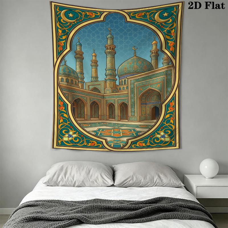 Muslimische Wandteppiche Ästhetische Wandbehänge Gedruckte Stoffdecken Dekorative Wandteppiche für Schlafzimmer Wohnzimmer Heimdekoration