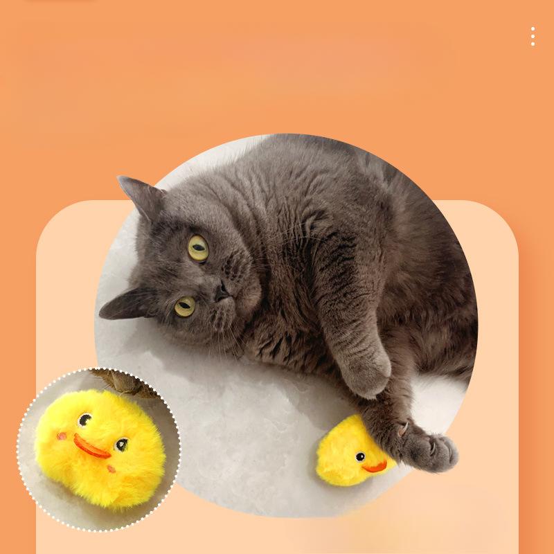 Haustier Bellender Ball Plüsch Sound Spielzeug Cartoon Tier Lustige Katze Ball Kratzfest und Bissfest Katze Selbstbefriedigung Stressabbau Spielzeug