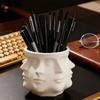 Creative Multi Sided Facial Pen Holder Home Storage Ornament Office Desktop Decoration Ornaments Commemorative Gifts