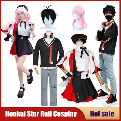 Παιχνίδι Star Rail Anime Cosplay Danheng March 7th KFC Συνεργασία Ρόλος Κοστούμι Πάρτι Καρναβαλιού Ακουστικά Περούκα Φόρεμα Στολή