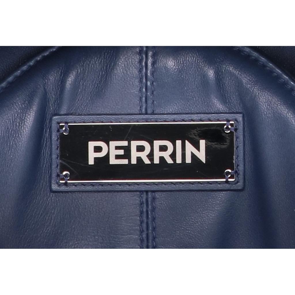 PERRIN Paris Drawer Exclusive [Excellent Condition] LE PETIT PANIER Leather X Raffia Shoulder Bag Navy / naturalUsed
