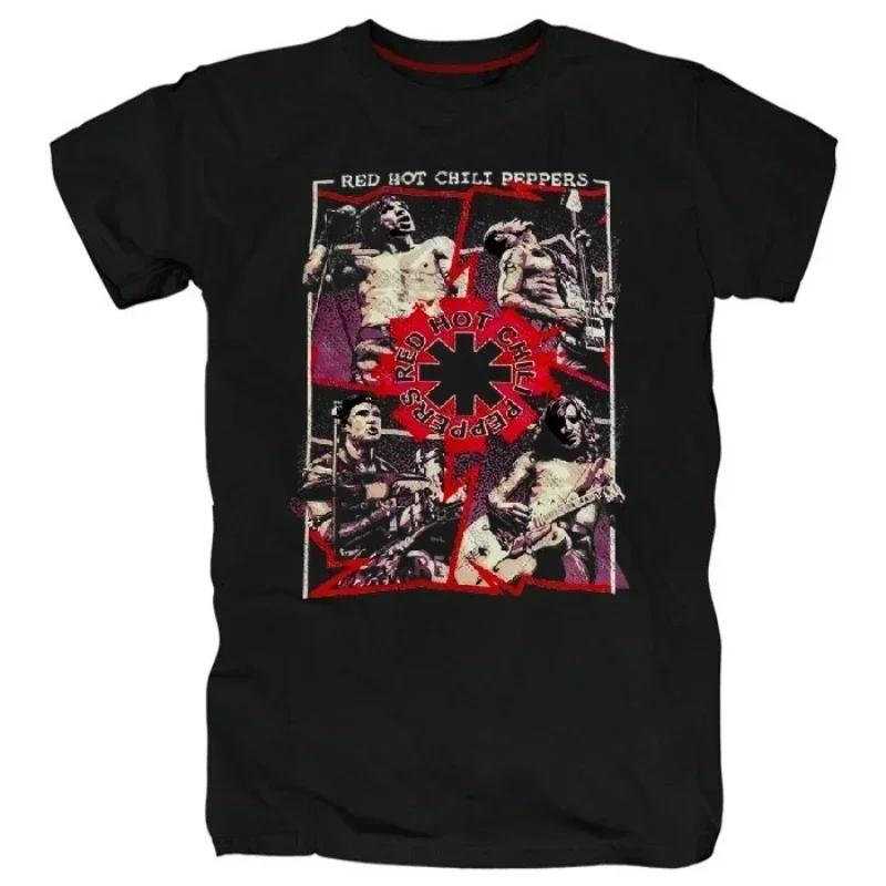 2025 RED HOT CHILI PEPPERS Rock Short Sleeve Rose Men's and Women's T-shirts Punk American Hip Hop Cotton T-shirt Summer Tee Top