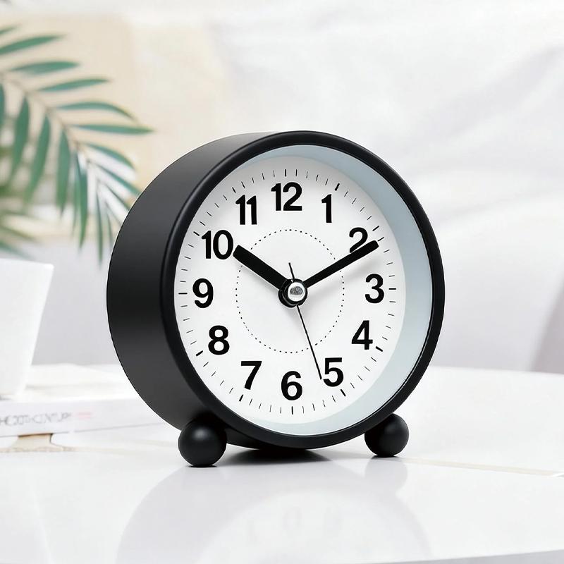 Silent Quartz Backlight Needle Display Desk Clock for Students