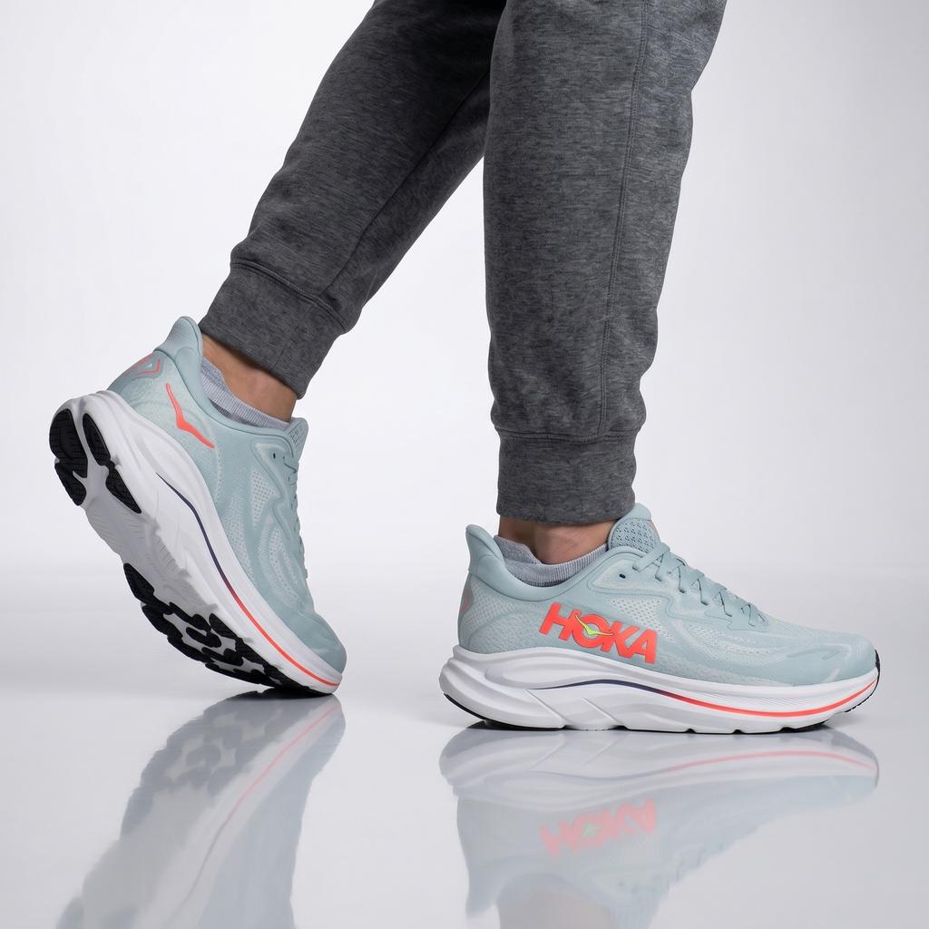 HOKA Clifton 10 M - Zapatillas de Running para Hombre Verdes 1162030-SGNN ORIGINAL