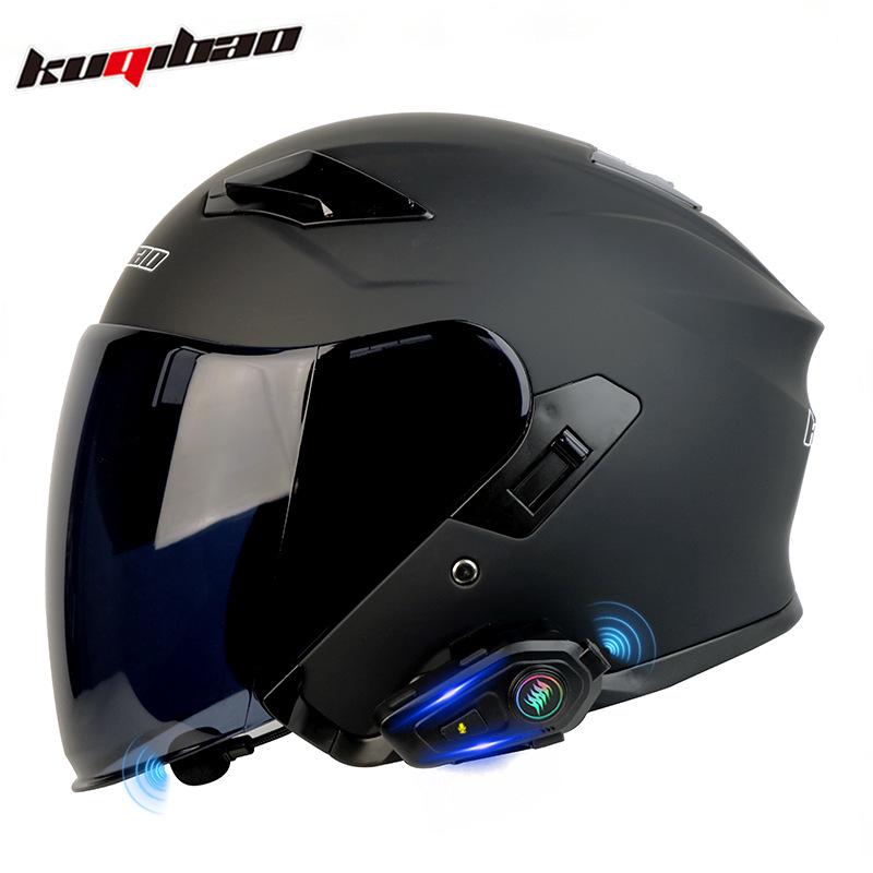 Cool Ride Lightweight Bluetooth Motorcycle Helmet with Dual Visor, 3C Certified, Long Battery Life, Comfortable Fit.