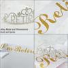 Bling Rhinestone Crystal Crown Stamped Letters Retired Sash for Women Man Retirement Work Party Supplies Favors Decoration Gift