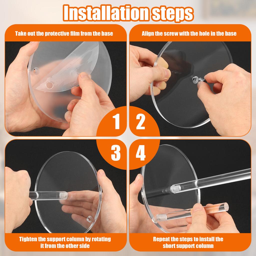 Paper Towel Holder Countertop Clear Acrylic Punch-free Weighted Base for Kitchen Bathroom Vertical Paper Roll Dispenser