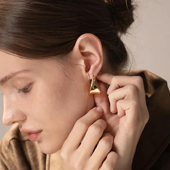 Jaynui Artistic Earrings 14k Gold Plated
