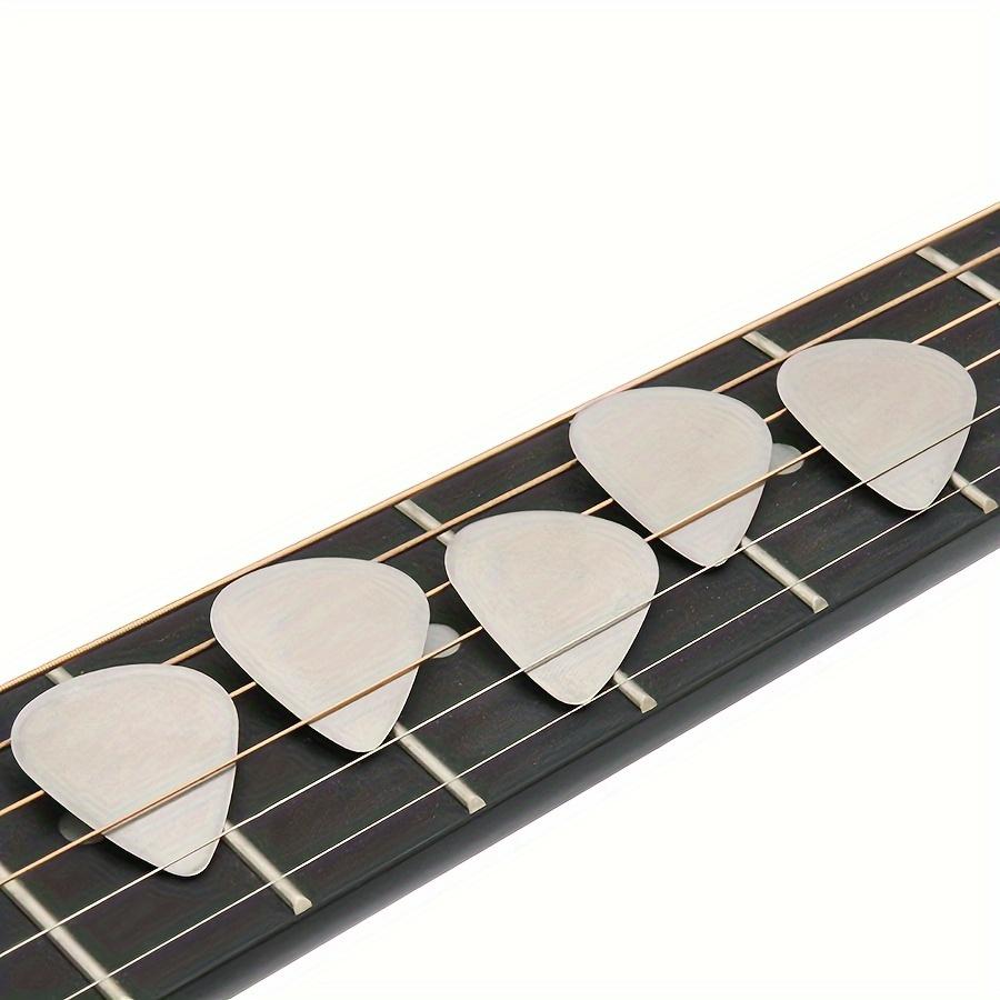 5/10 Stück Edelstahl-Gitarrenplektren Professionelle Metallplektren für Elektrische Akustikgitarren mit Verbesserter Griffigkeit Crisp JXB