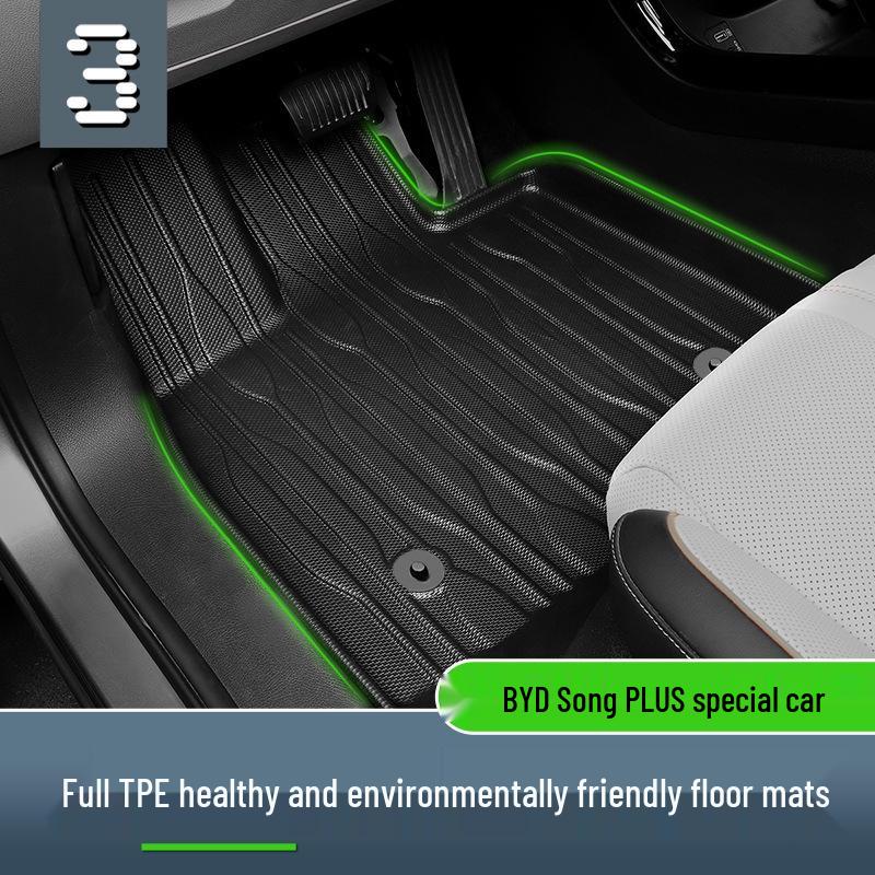 Compatible TPE Floor and Trunk Mats for 2021 BYD Song PLUS