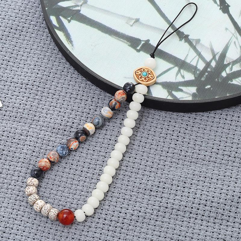 Stylish Pearl Bow Mobile Phone Lanyard with CCD Camera Pendant