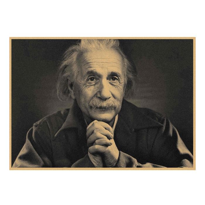 Einstein Imagination Over Knowledge Retro Kraft Paper Wall Poster 504 29.7X42cm(A3 size)
