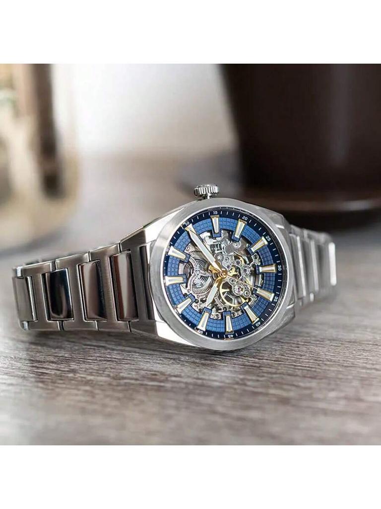 Fossil Everett Men's Business Automatic Watch Round Dial & Stainless Steel Elegant Watch Suitable for Daily Business Wear Gift for Him ME3220