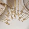 HECHENG,Brass 18K Golden Plated Inlaid Small Pearls Sweet And Lovely Ladies Constellation Necklace Ladies Jewellery Gift