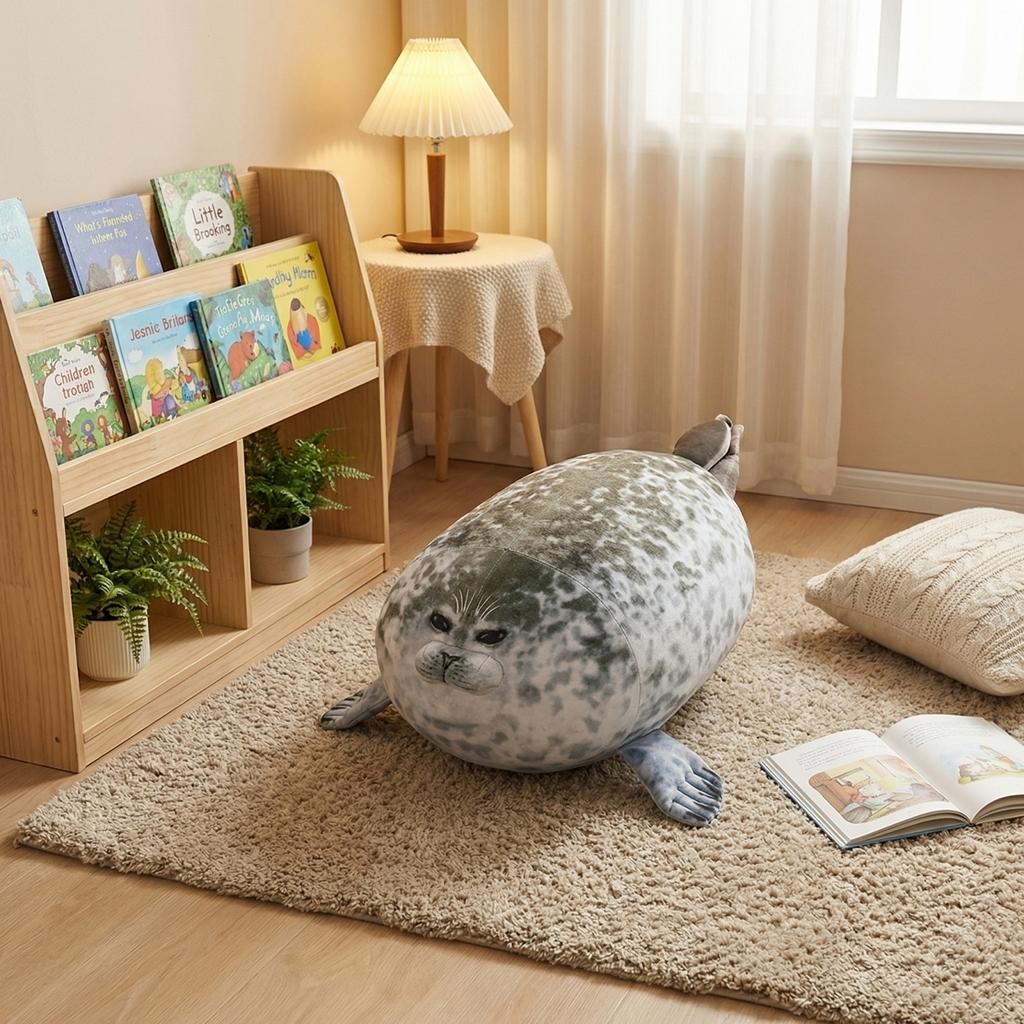 Plush Seal Stuffed Animal Soft Plush Toy Realistic Design Compressed 10cm Size Suitable for Collection or Display