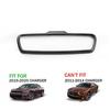 Carbon Fiber Style Interior Rearview Mirror Frame Cover Trim For Dodge Charger