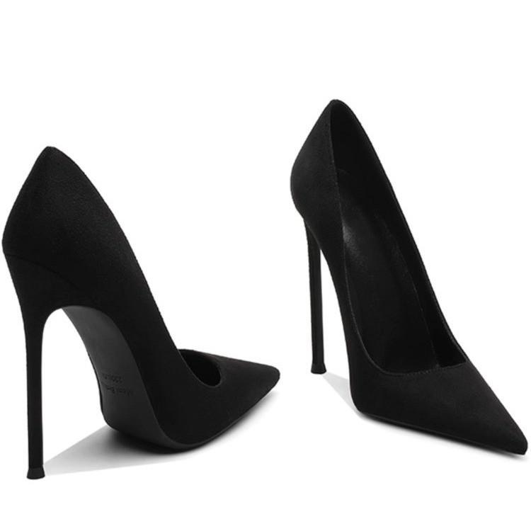 

High heels women s professional spring and summer 2025 new thin heels black single shoes women s pointed head shallow mouth versatile work shoes 34