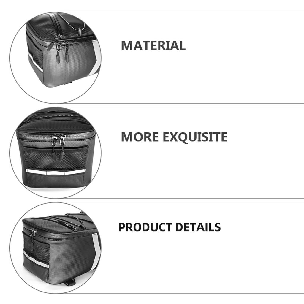 HANABASS Motorcycle Seat Touring Drum Large Capacity Easy Includes Reflective Belt for Nighttime Outdoor and Bicycles Bag, Bag, Bag, 9L, Waterproof,