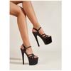 Fashion 2025 New Fetish High Heels Women Sandals Pole Dancing Sexy Platform Buckle Strap Pumps Shoes Summer Sandalias Mujer 17cm
