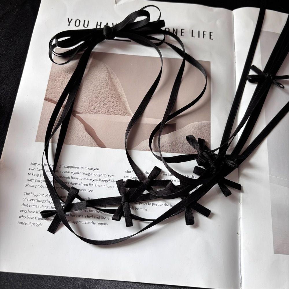 Harajuku Balletcore Bow Hairpin Tassel Bowknot Barrettes Sweet Long Ribbon Bow Hair Clip  Girl