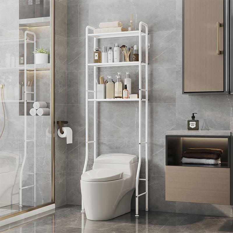 Floor-Standing Balcony Drum Washer Rack & Bathroom Storage Shelves