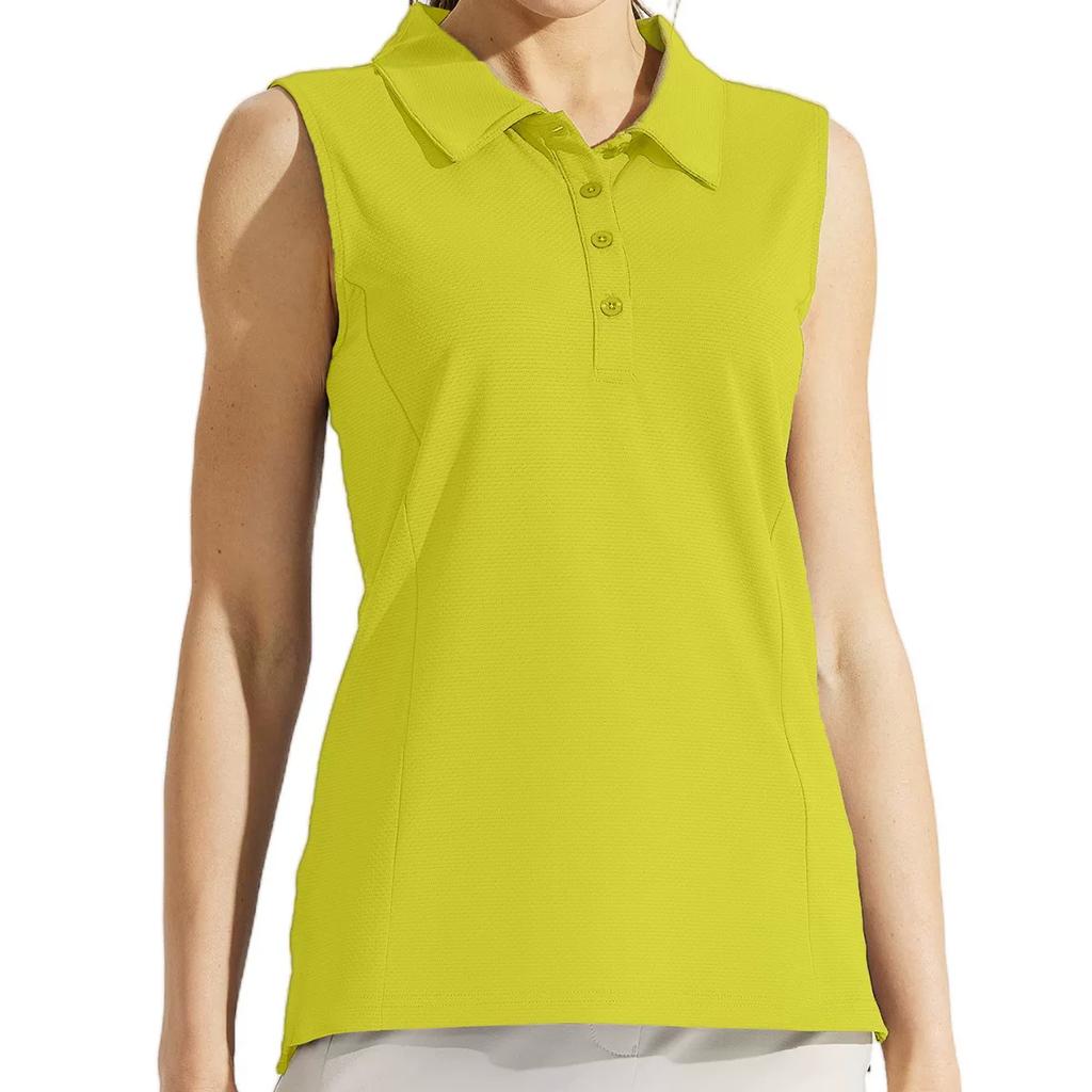New Golf Shirt, Women's Tennis Wear, Sleeveless Top, Fashionable Polo Shirt, Women's Sports Top, Breathable and Quick-Drying