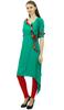 Phagun Angrakha Style Rayon Womens Tunic Kurta Pom-Pom Designer Kurti Top Indian