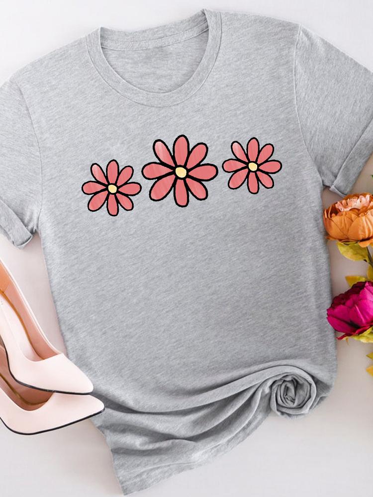 Women's T-shirt Summer Printed Short Sleeve Clothing Graphic with Feather Painting Bird Clothing Fashionable Women's Top