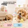 Indestructible Dog Tug Toys Spatula Shaped Chew Toy with Braided Fabric Rope Interactive Puppy Teething Durable Chewing Toy Pet Molar for