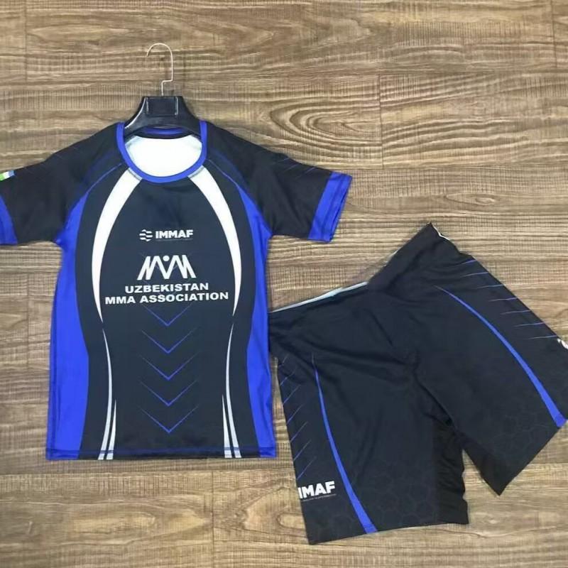 2026 Herren Ringer Trainingsset 3D Gedruckte Sportbekleidung Kurzarm T-Shirt Shorts Athletischer Freizeitanzug