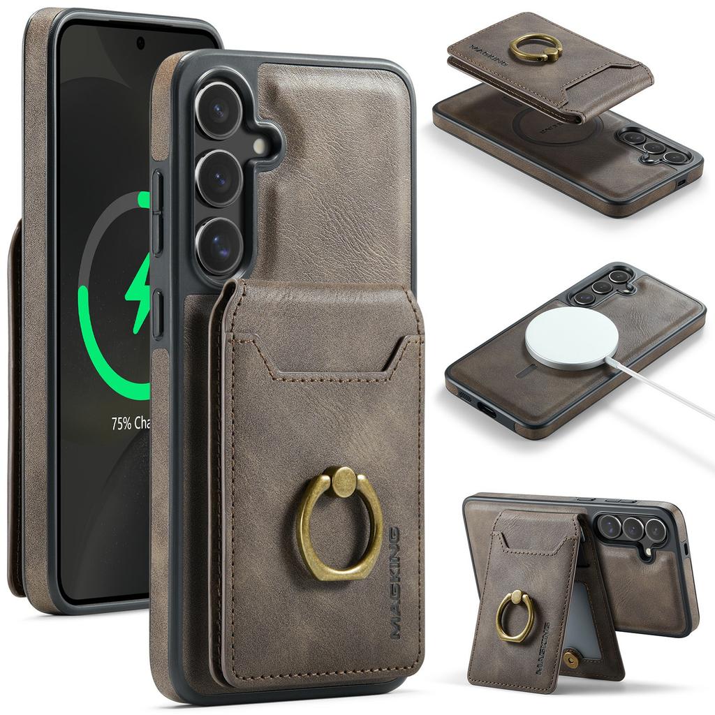 MAGKING K1 Series For Samsung Galaxy S26 / S26 Pro Magnetic Case PC + TPU + PU Phone Cover with Card Holder