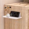 Foldable No-Drill Wall Mounted Storage Rack, White Plastic Multi-Compartment Shelf for Bathroom & Home Organizer