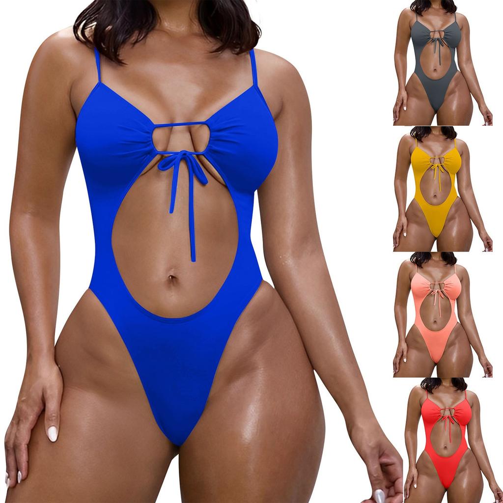 Women's One-Piece Sexy Bikini Fashion With Bra Pads No Steel Support Swimming Costume