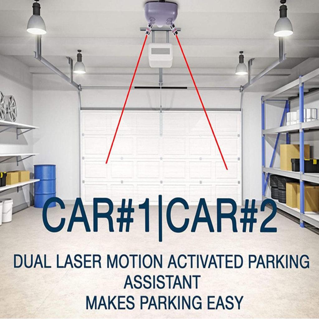 Dual Head Laser Garage Parking Aid with Direct Plug Battery Model