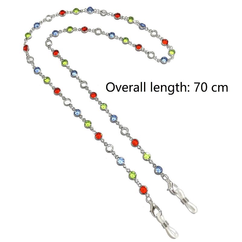 Sunglasses Holder Strap Anti-Loss Metal Eyeglass Chain Cord Lanyard for Women Outdoor Sports Vacation