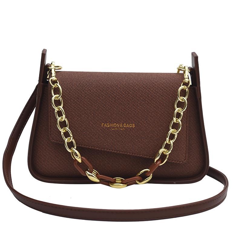 New Fashion Luxury Chain Simple Women's Underarm Shoulder Bags PU Leather Brand Large Capacity Handbags