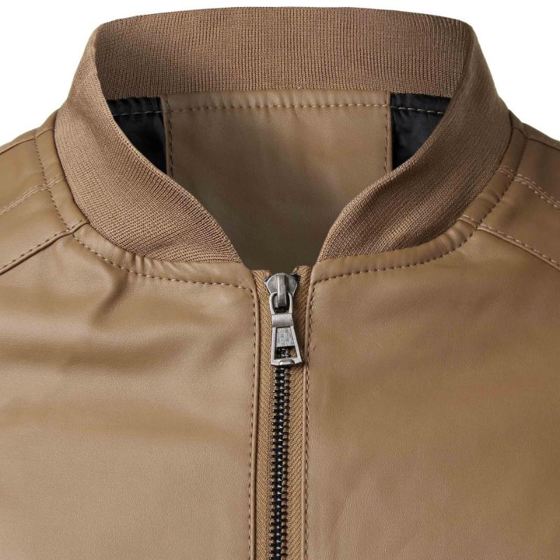 Klassische Frühling Herbst Motorrad Biker Leder Jacke Männer Casual Trend Leder Dünne PU Dünne Mantel Mode Vintage Mantel