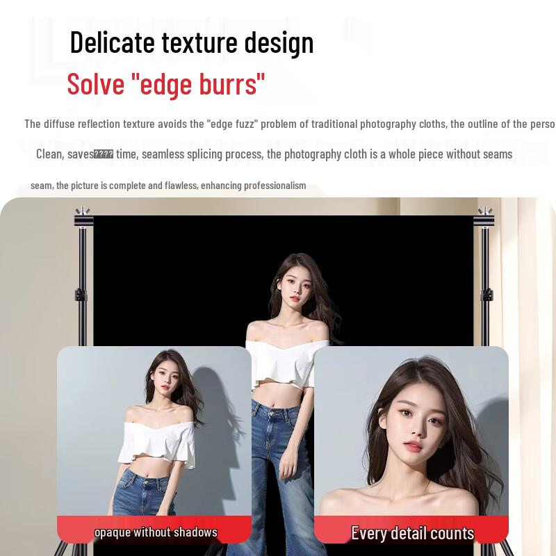 LATZZ 3x2m Black Photography Background Cloth