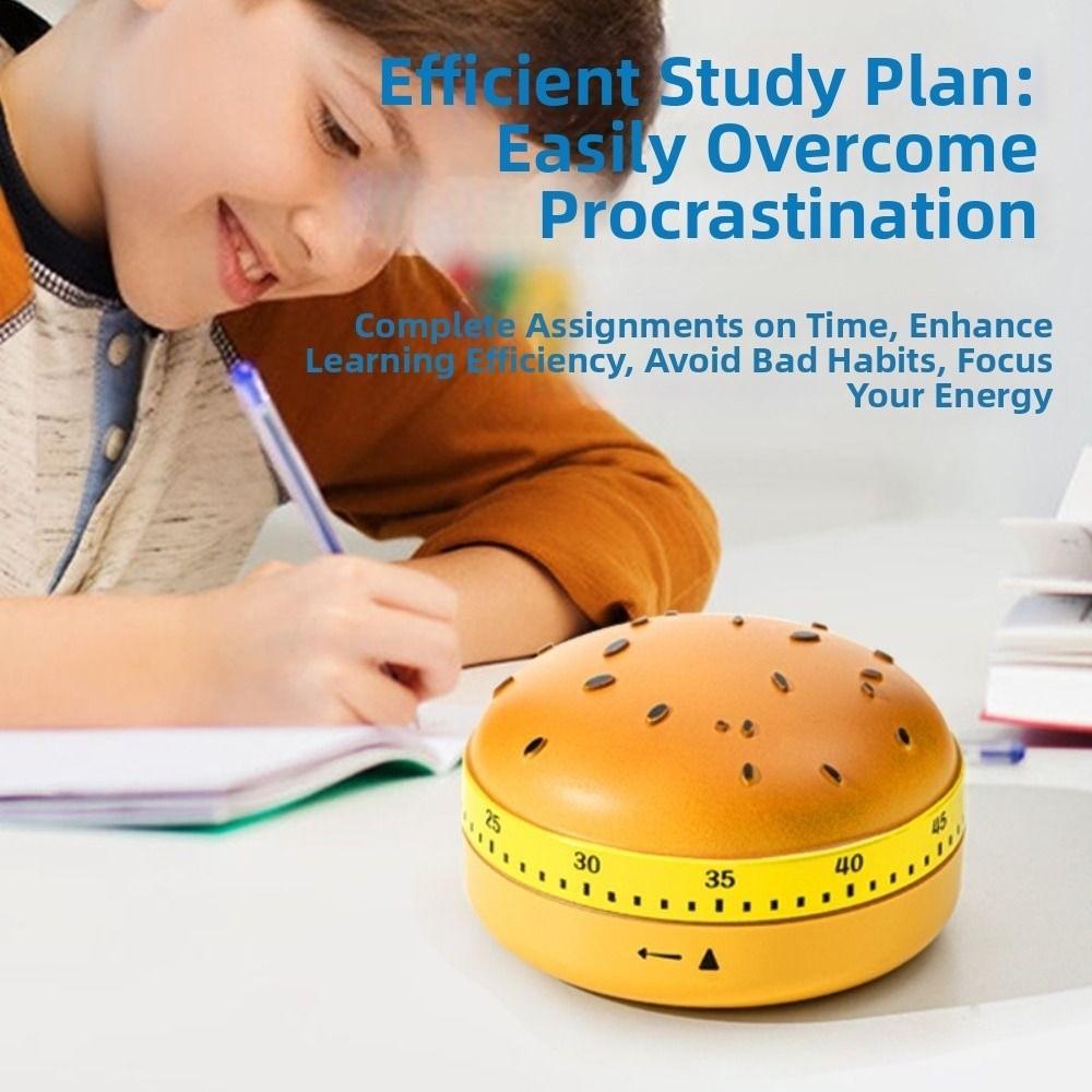 60 Minutes Countdown Alarm Clock Cartoon Mechanical Timer Children Study Timer  Kids/Adult
