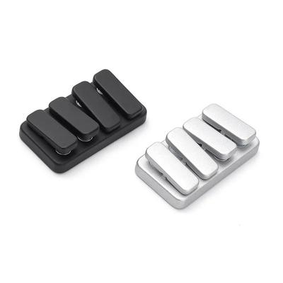 Piano Keys Design Fidget Slider Rectangle Shape Seesaw Mechanism Mini Sensory Toys Portable Zinc Alloy Fidget Push Card